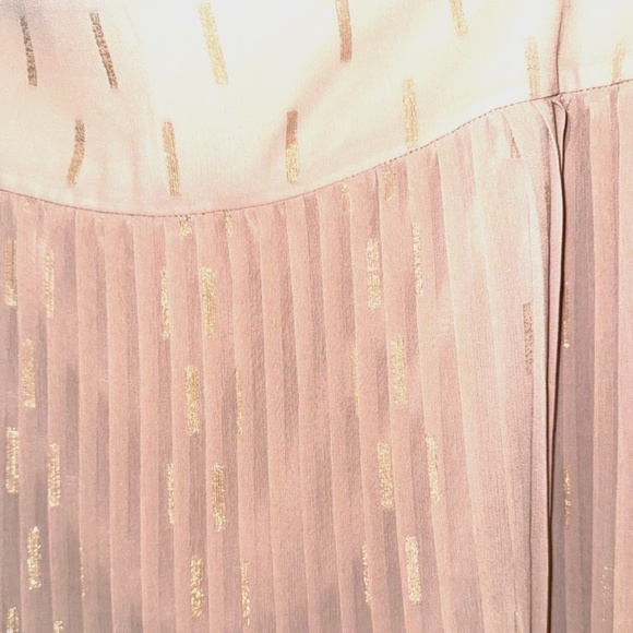 ANN TAYLOR LOFT PINK SALMON PLEATED SHORT SKIRT SIZE 16 - Picture 3 of 5